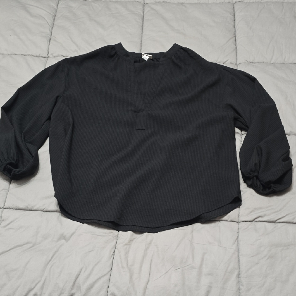 a new day Black Blouse